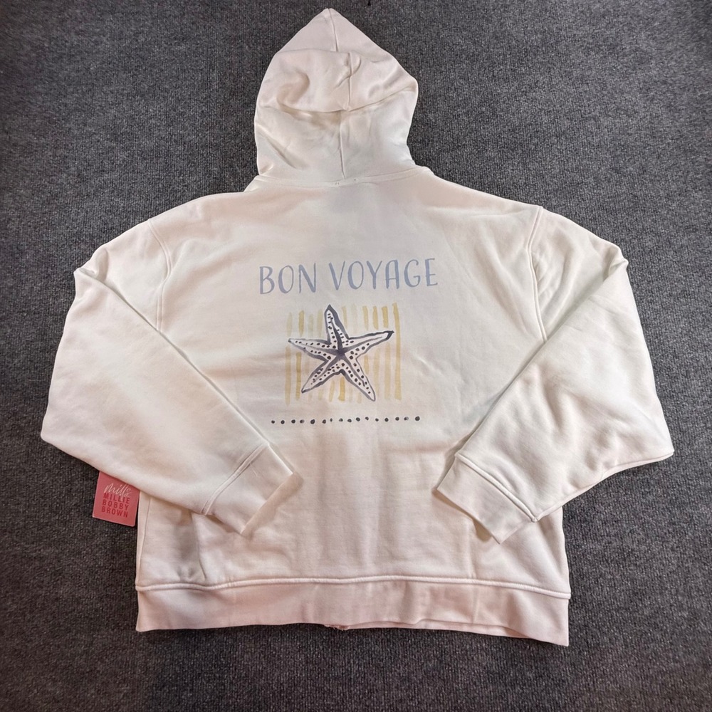 Millie Bobby Brown Florence by Mills Bon Voyage Zip Hoodie White Size L NWT - Picture 6 of 10